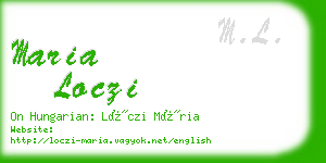 maria loczi business card